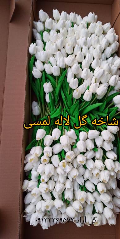 جلوگیری از زرد شدن گل لاله مصنوعی | تغییر رنگ گل شیپوری 5 گل لاله مصنوعی لمسی