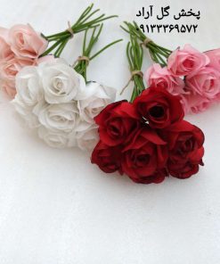 دسته گل رز مصنوعی باکیفیت و قیمت مناسب (۷ شاخه)