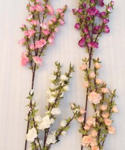 شاخه گل مصنوعی بلند رز مینیاتوری