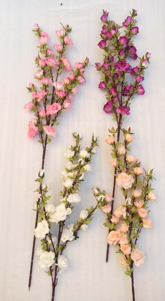 شاخه گل مصنوعی بلند رز مینیاتوری