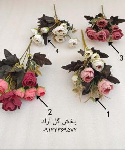 بوته گل مصنوعی خارجی نسترن برای گلدان