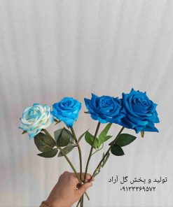 شاخه گل رز مصنوعی آبی با کیفیت عالی