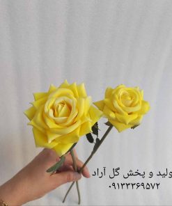 قیمت خرید گل رز مصنوعی رنگ زرد خارجی